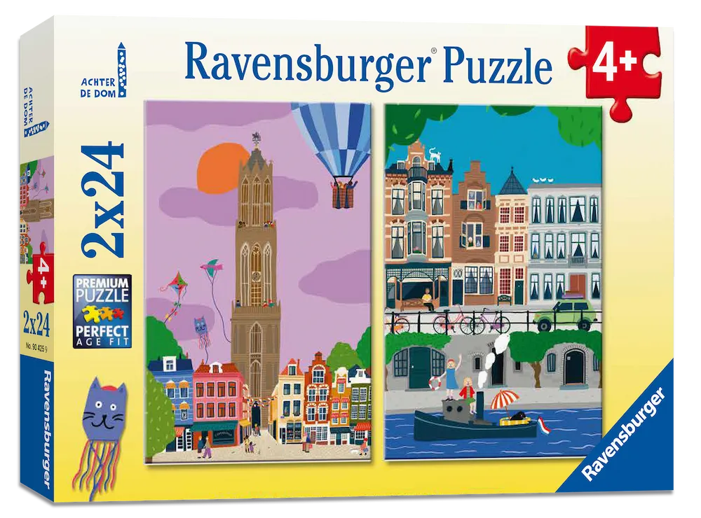 Doos Ravensburger puzzel Dom & Nieuwegracht, 2x24 stukjes